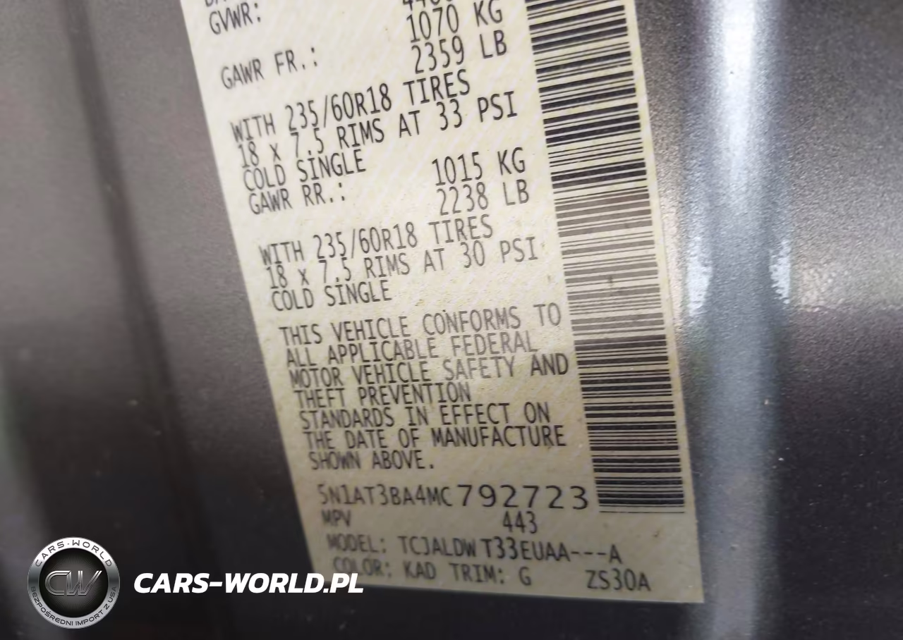 2021 Nissan Rogue Sv Fwd VIN:5N1AT3BA4MC792723 - 9