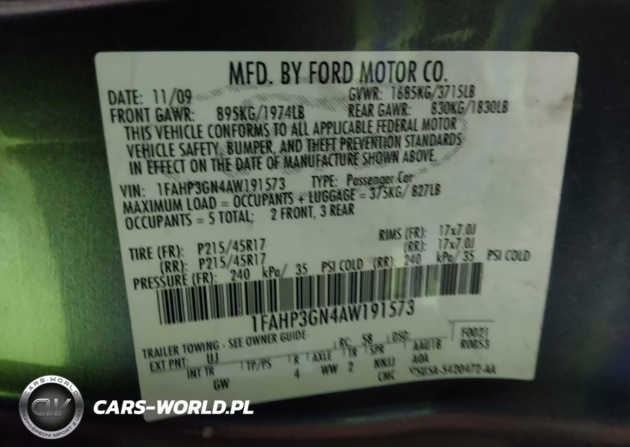 2010 Ford Focus Ses VIN:1FAHP3GN4AW191573 - 9