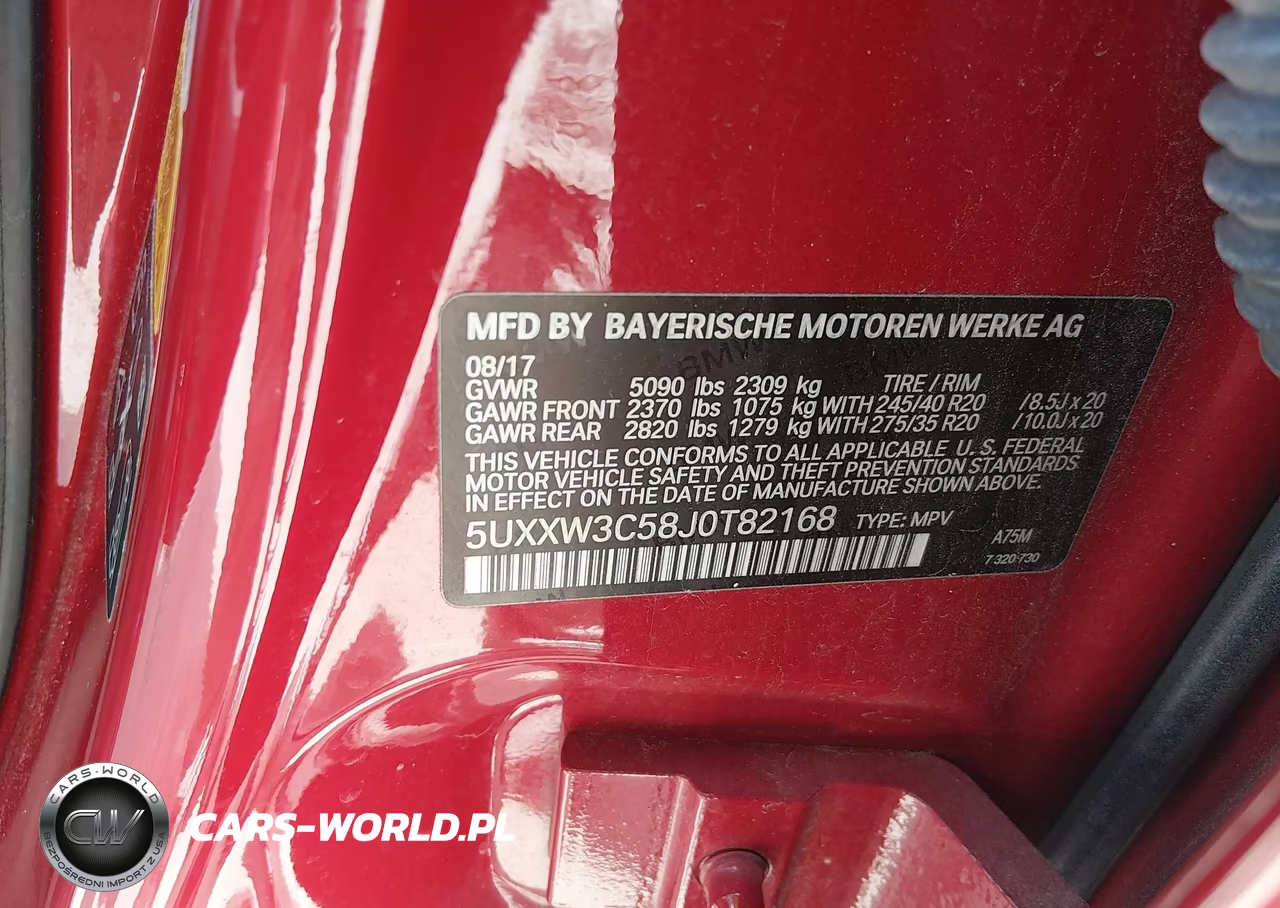 2018 BMW X4 xDrive28I VIN:5UXXW3C58J0T82168 - 9