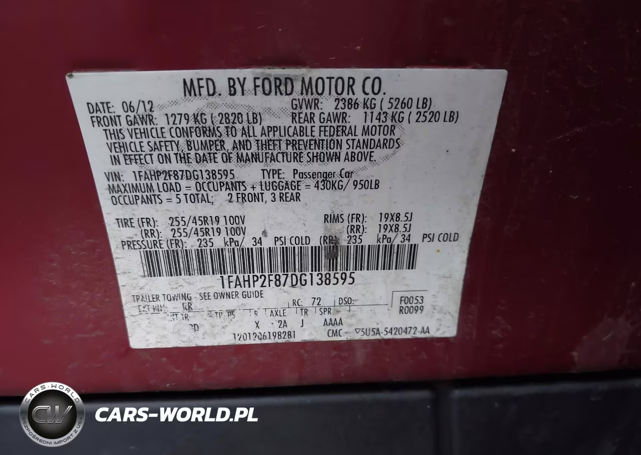 2013 Ford Taurus Limited VIN:1FAHP2F87DG138595 - 9