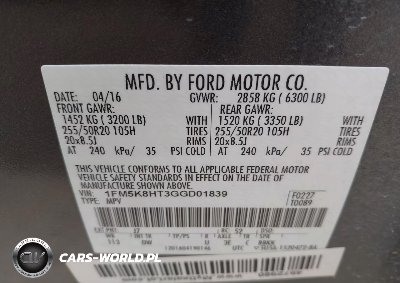 2016 Ford Explorer Platinum VIN:1FM5K8HT3GGD01839 - 9
