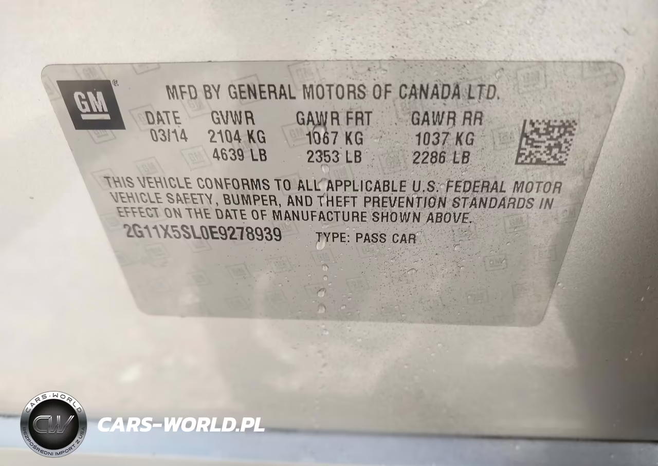 2014 Chevrolet Impala 1Fl VIN:2G11X5SL0E9278939 - 9
