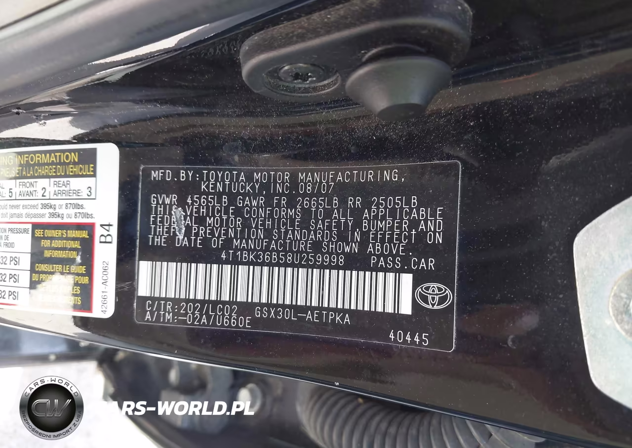 2008 Toyota Avalon Limited VIN:4T1BK36B58U259998 - 9