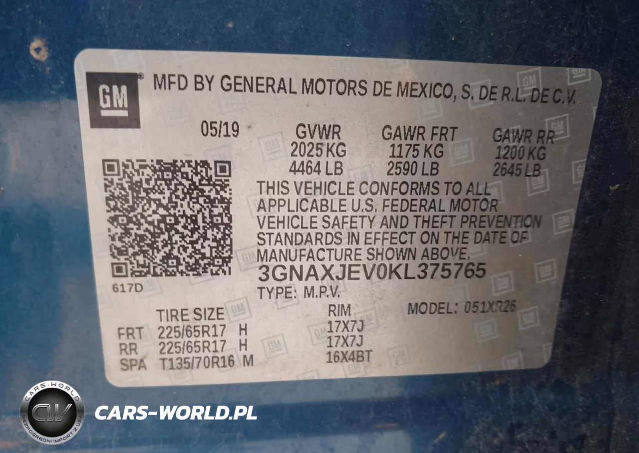 2019 Chevrolet Equinox Lt VIN:3GNAXJEV0KL375765 - 9