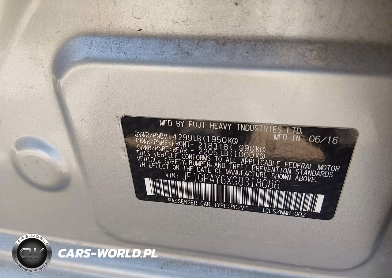 2016 Subaru Impreza 2.0I Sport Limited VIN:JF1GPAY6XG8318086 - 9