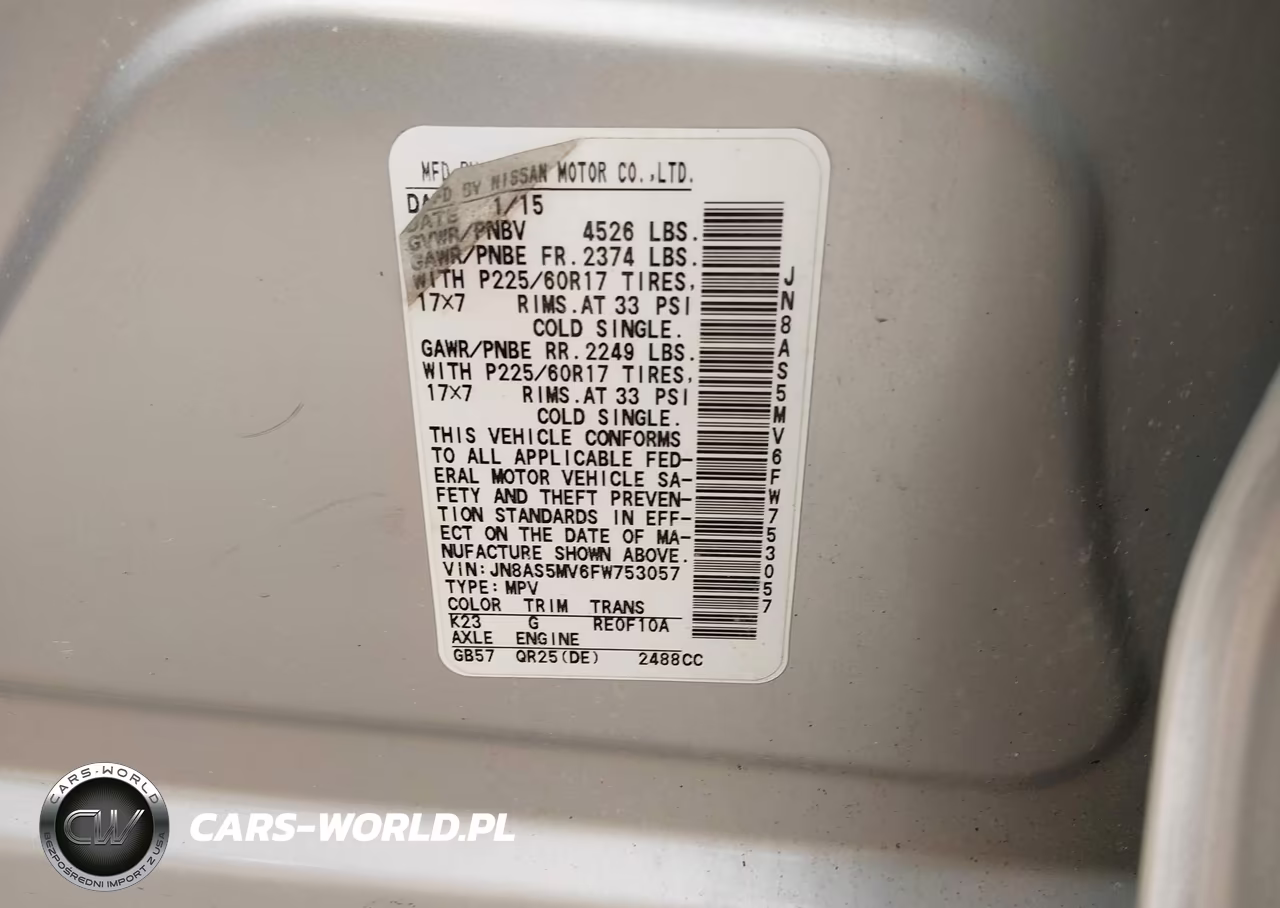 2015 Nissan Rogue Select S VIN:JN8AS5MV6FW753057 - 9