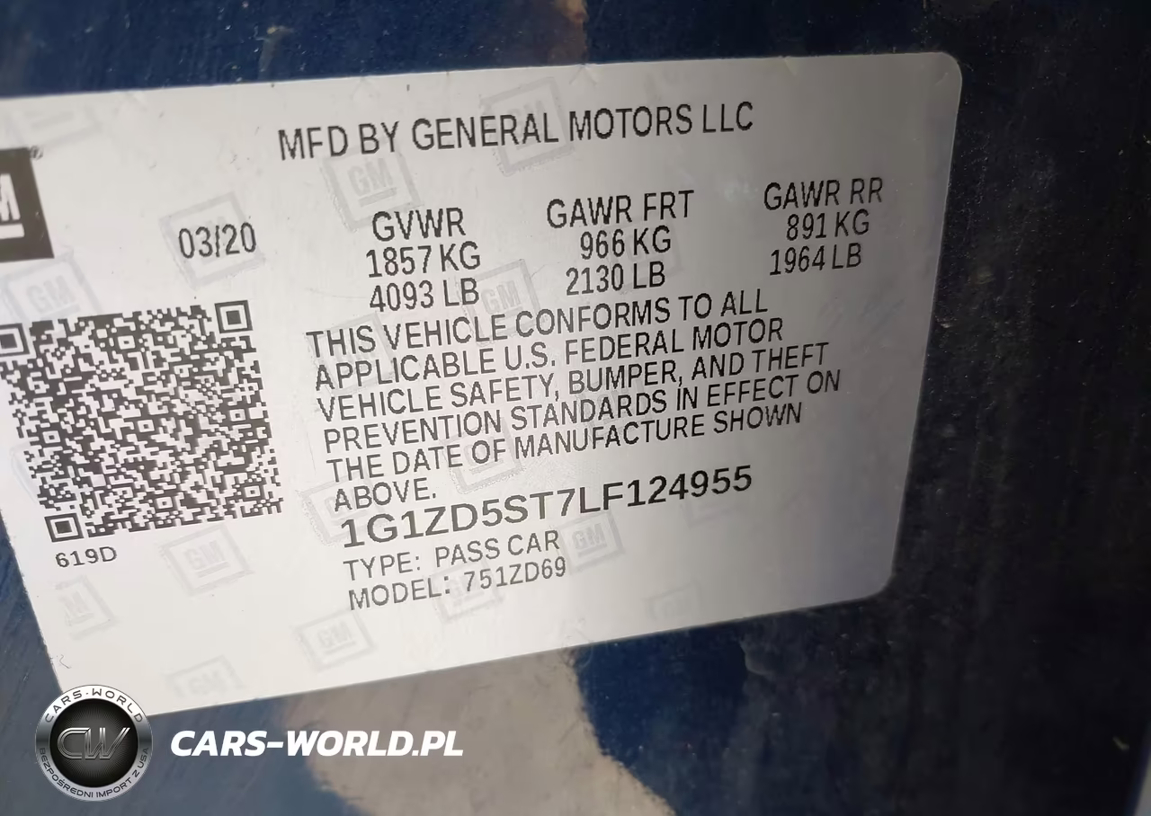 2020 Chevrolet Malibu Fwd Lt VIN:1G1ZD5ST7LF124955 - 9