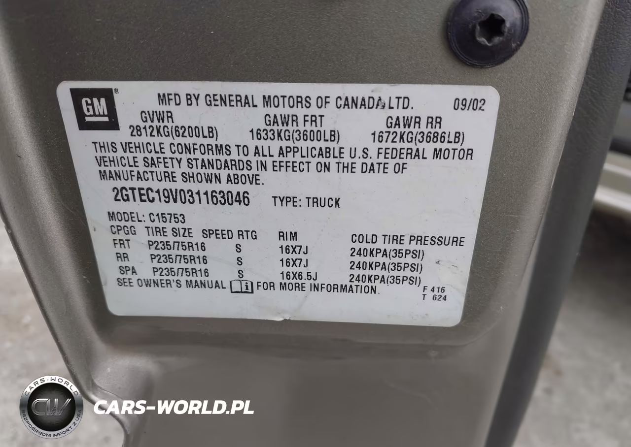 2003 GMC Sierra 1500 Sle VIN:2GTEC19V031163046 - 9
