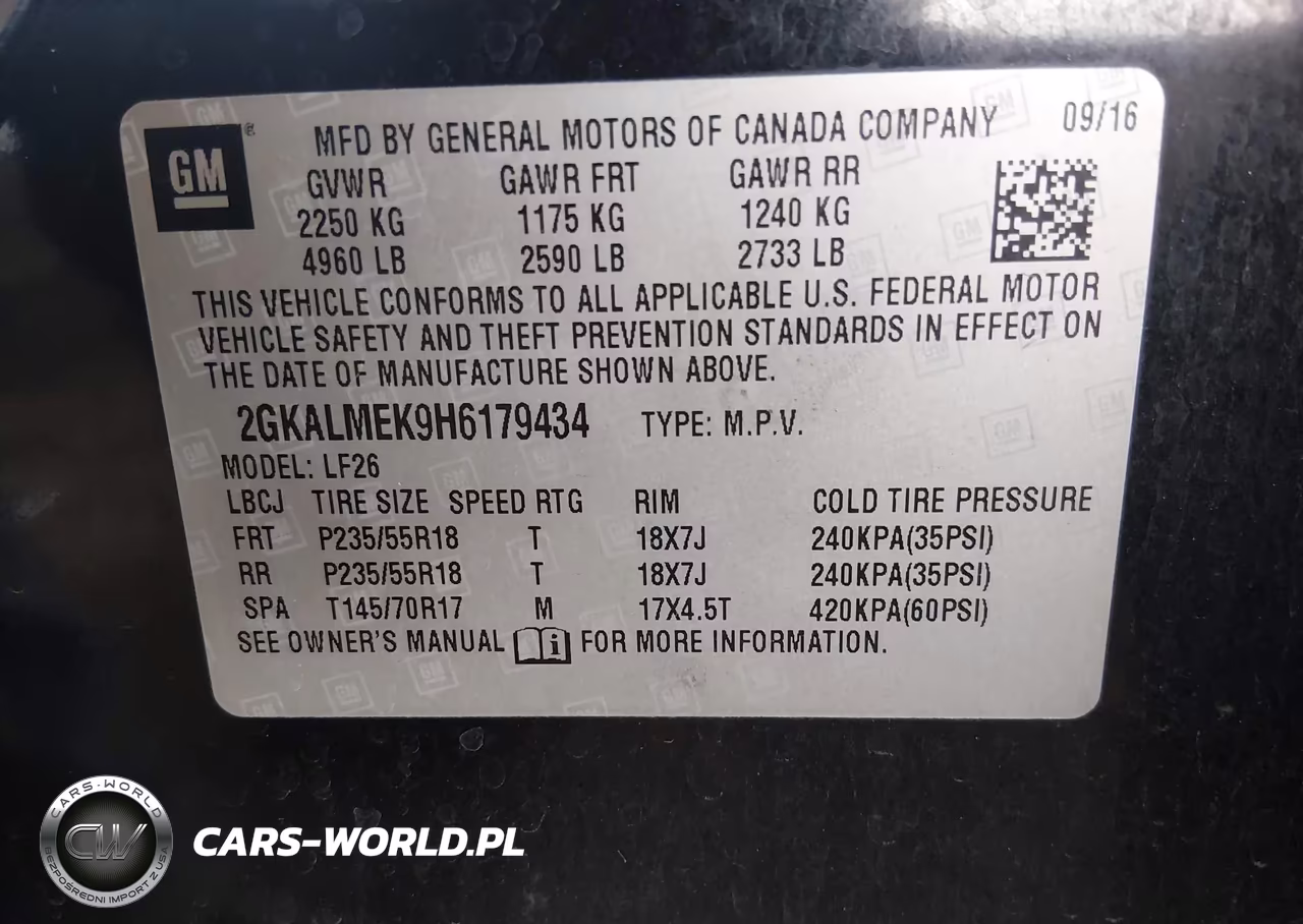 2017 GMC Terrain Sle-1 VIN:2GKALMEK9H6179434 - 9