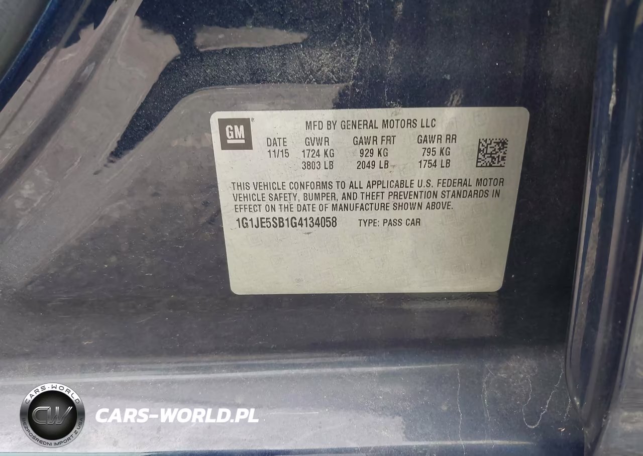 2016 Chevrolet Sonic Ltz Auto VIN:1G1JE5SB1G4134058 - 9
