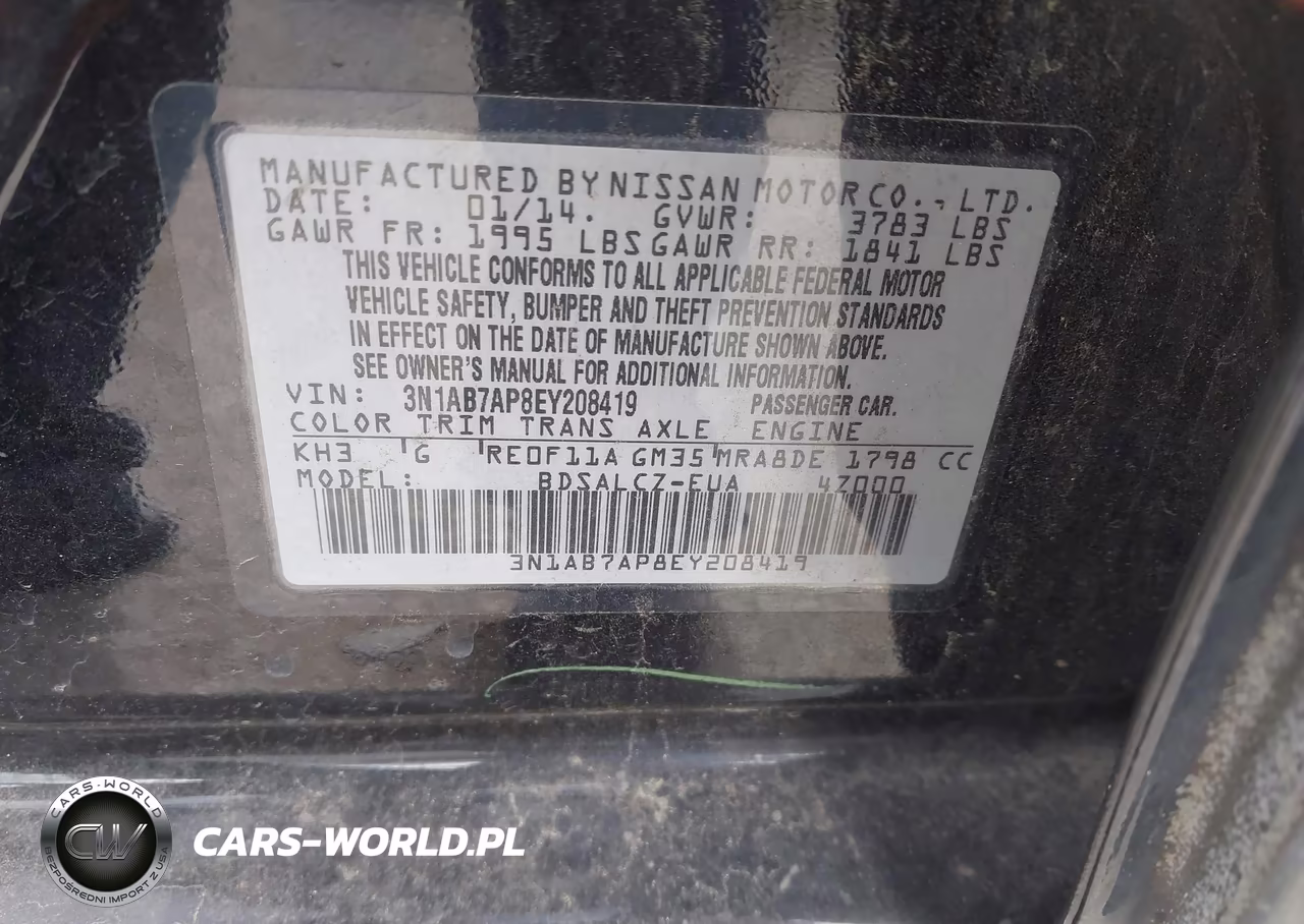 2014 Nissan Sentra S VIN:3N1AB7AP8EY208419 - 9