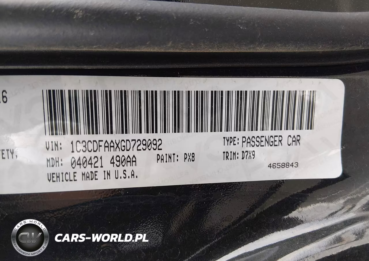 2016 Dodge Dart Se VIN:1C3CDFAAXGD729092 - 9
