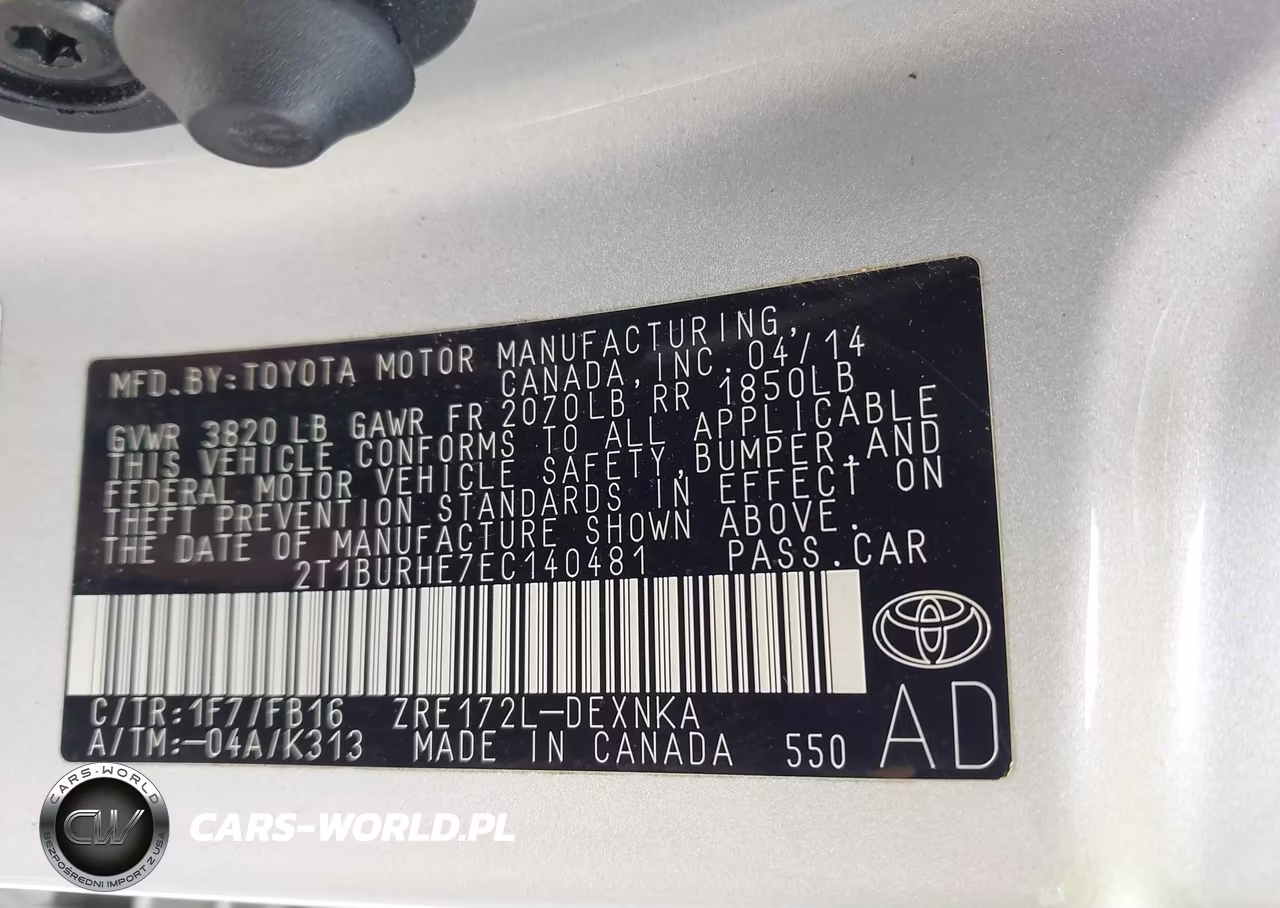 2014 Toyota Corolla Le VIN:2T1BURHE7EC140481 - 9
