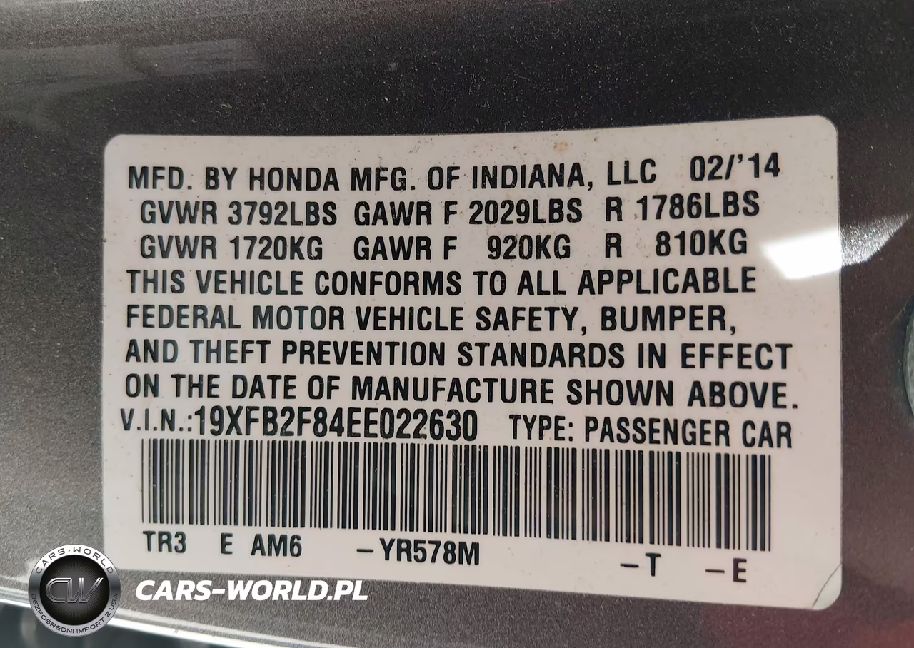 2014 Honda Civic Ex VIN:19XFB2F84EE022630 - 9