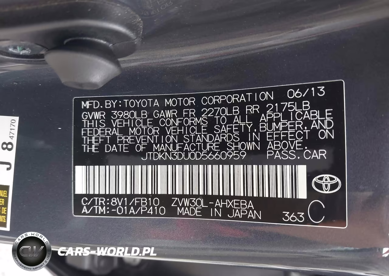 2013 Toyota Prius Three VIN:JTDKN3DU0D5660959 - 9