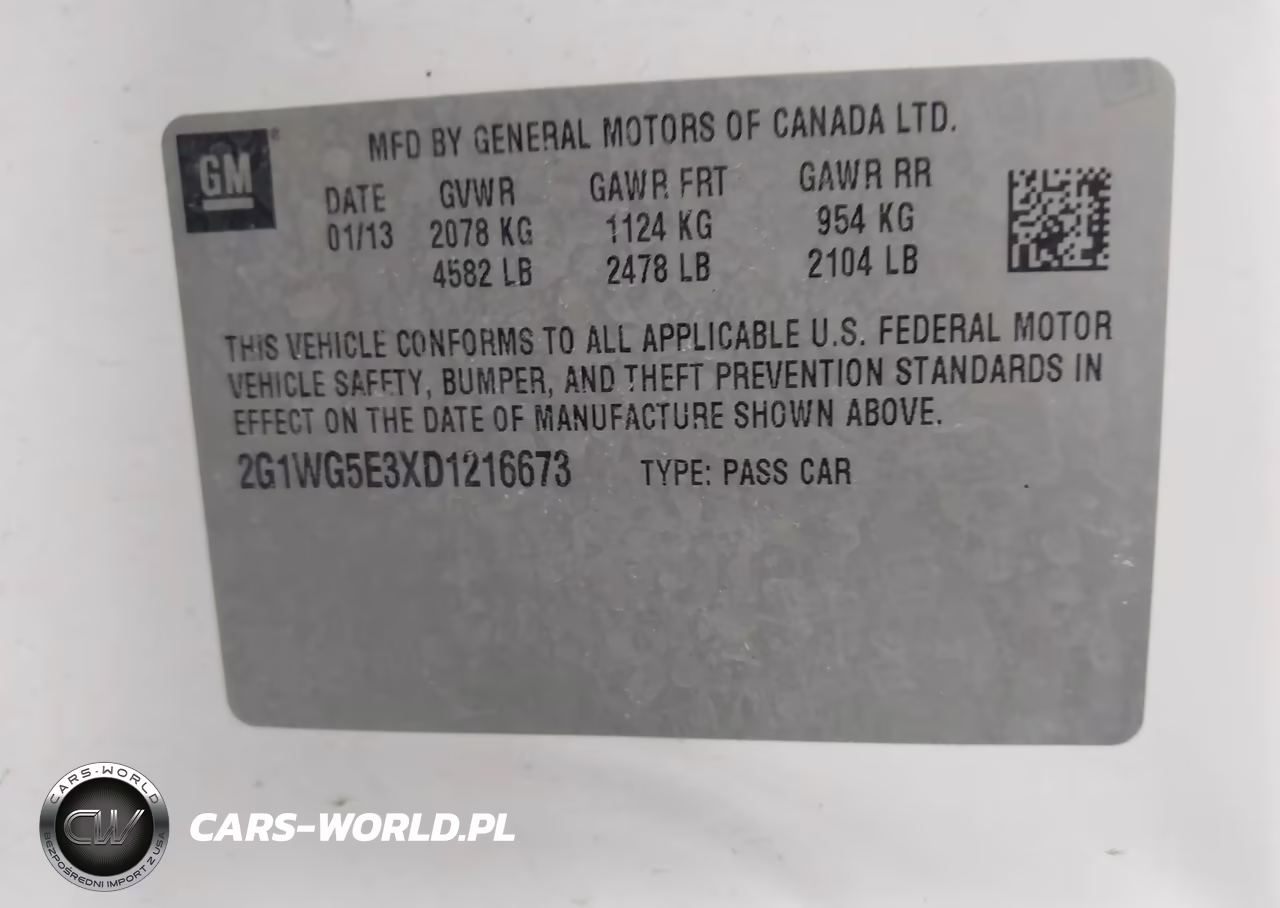 2013 Chevrolet Impala Lt VIN:2G1WG5E3XD1216673 - 9