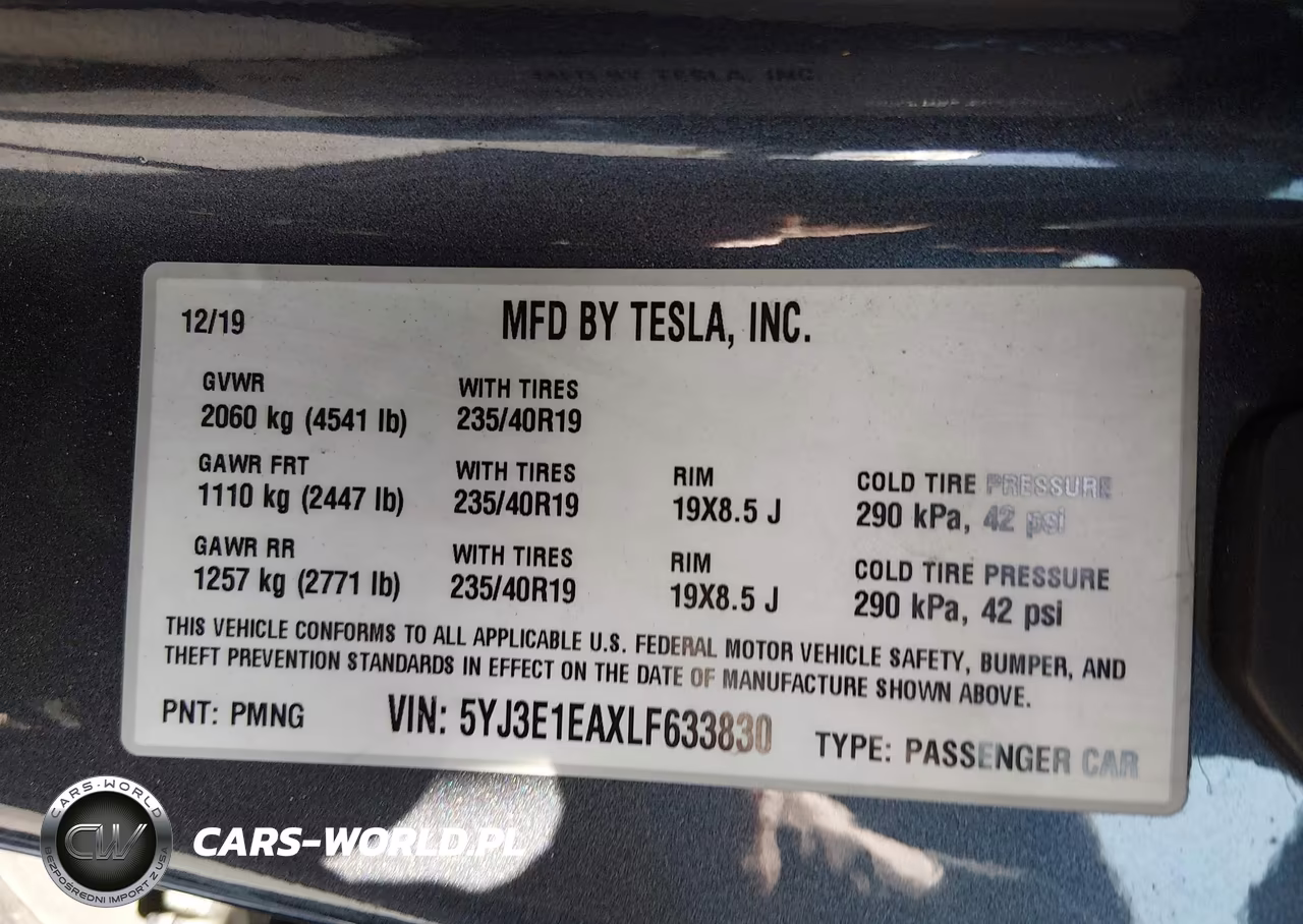2020 Tesla Model 3 Standard Range Plus Rear-Wheel Drive-Standard Range Rear-Wheel Drive VIN:5YJ3E1EAXLF633830 - 9