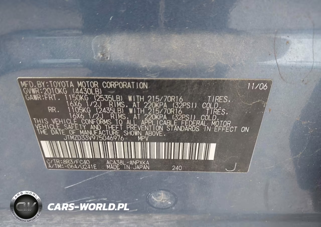 2007 Toyota Rav4 VIN:JTMZD33V975046976 - 9