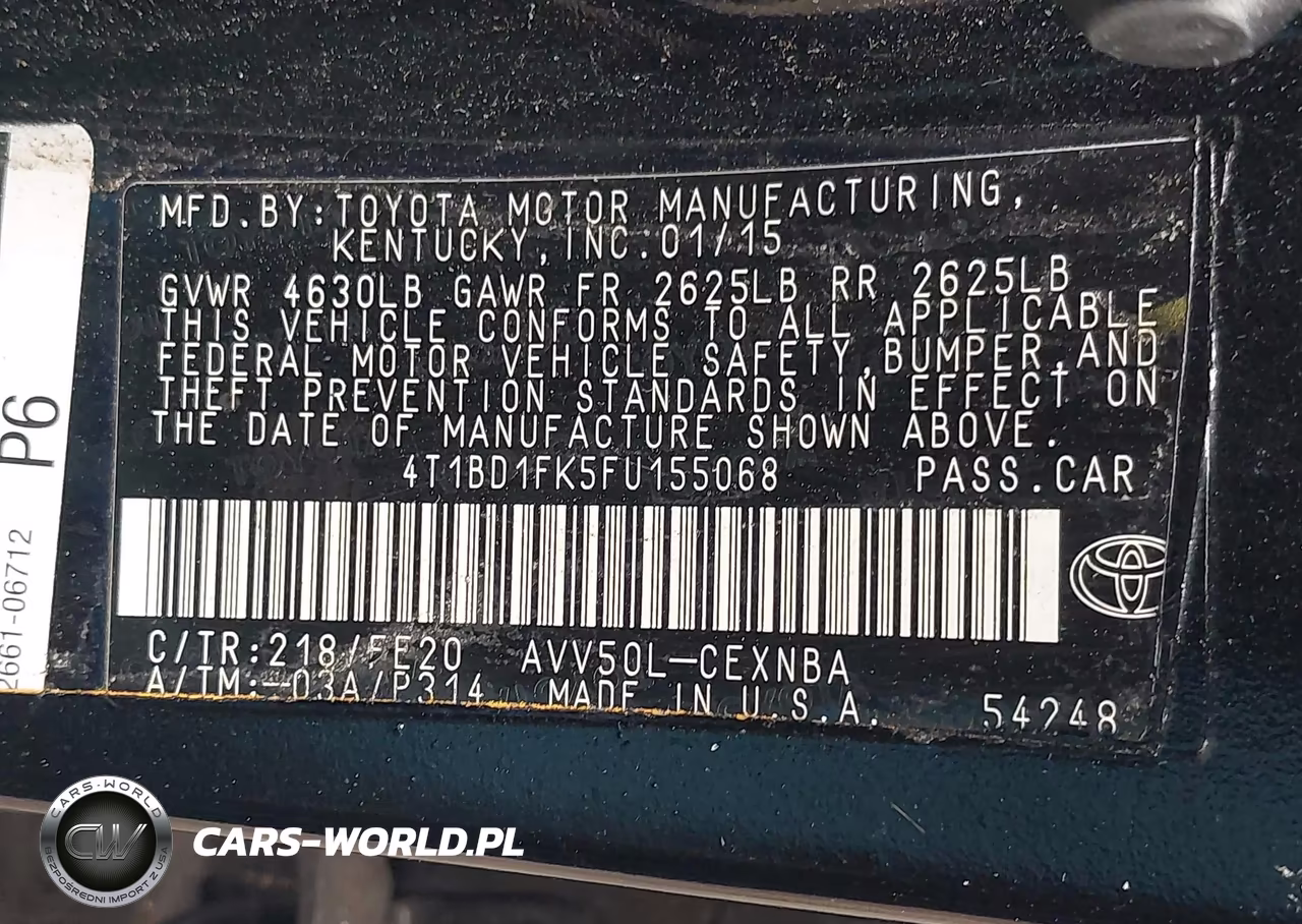 2015 Toyota Camry Hybrid Le VIN:4T1BD1FK5FU155068 - 9