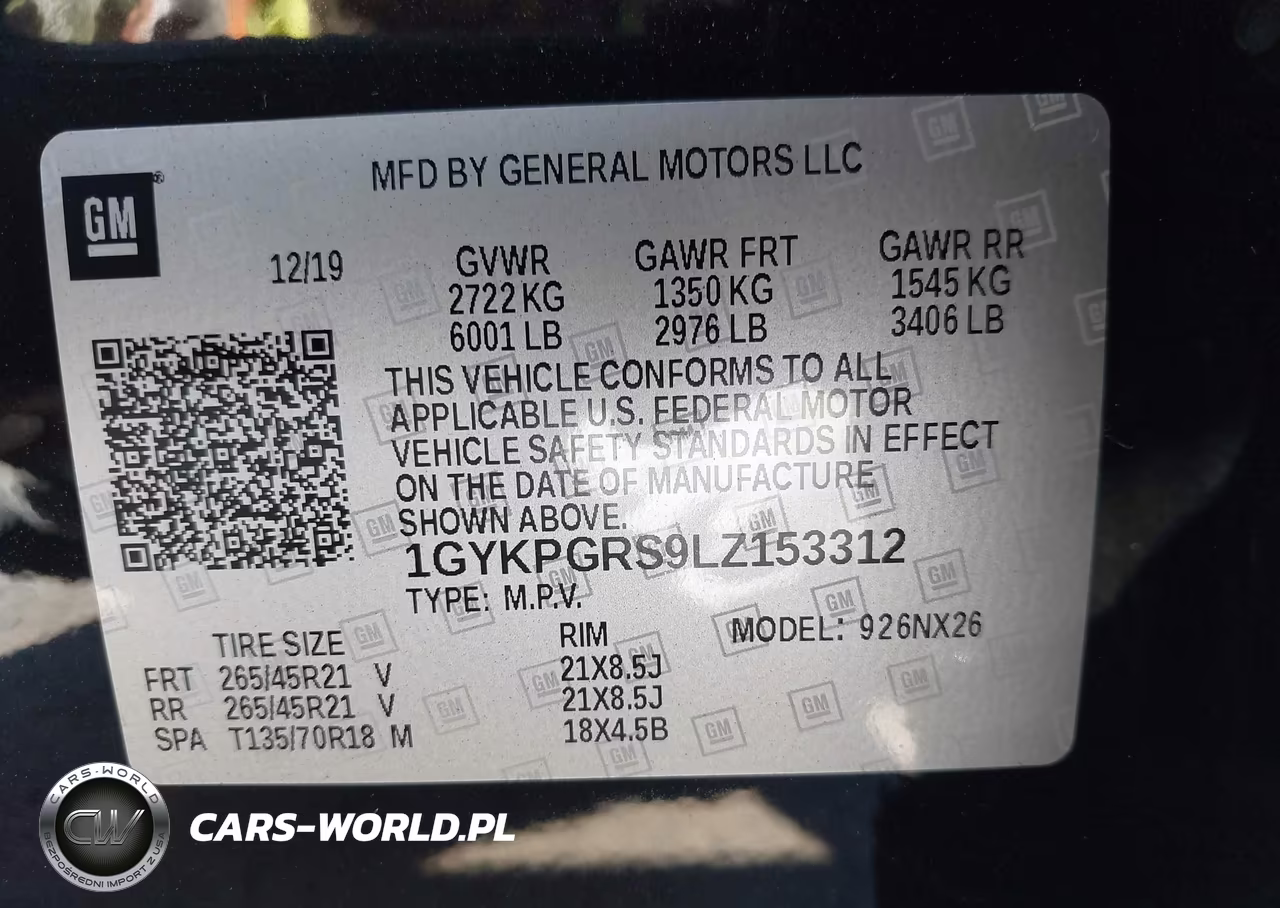 2020 Cadillac Xt6 Awd Sport VIN:1GYKPGRS9LZ153312 - 9