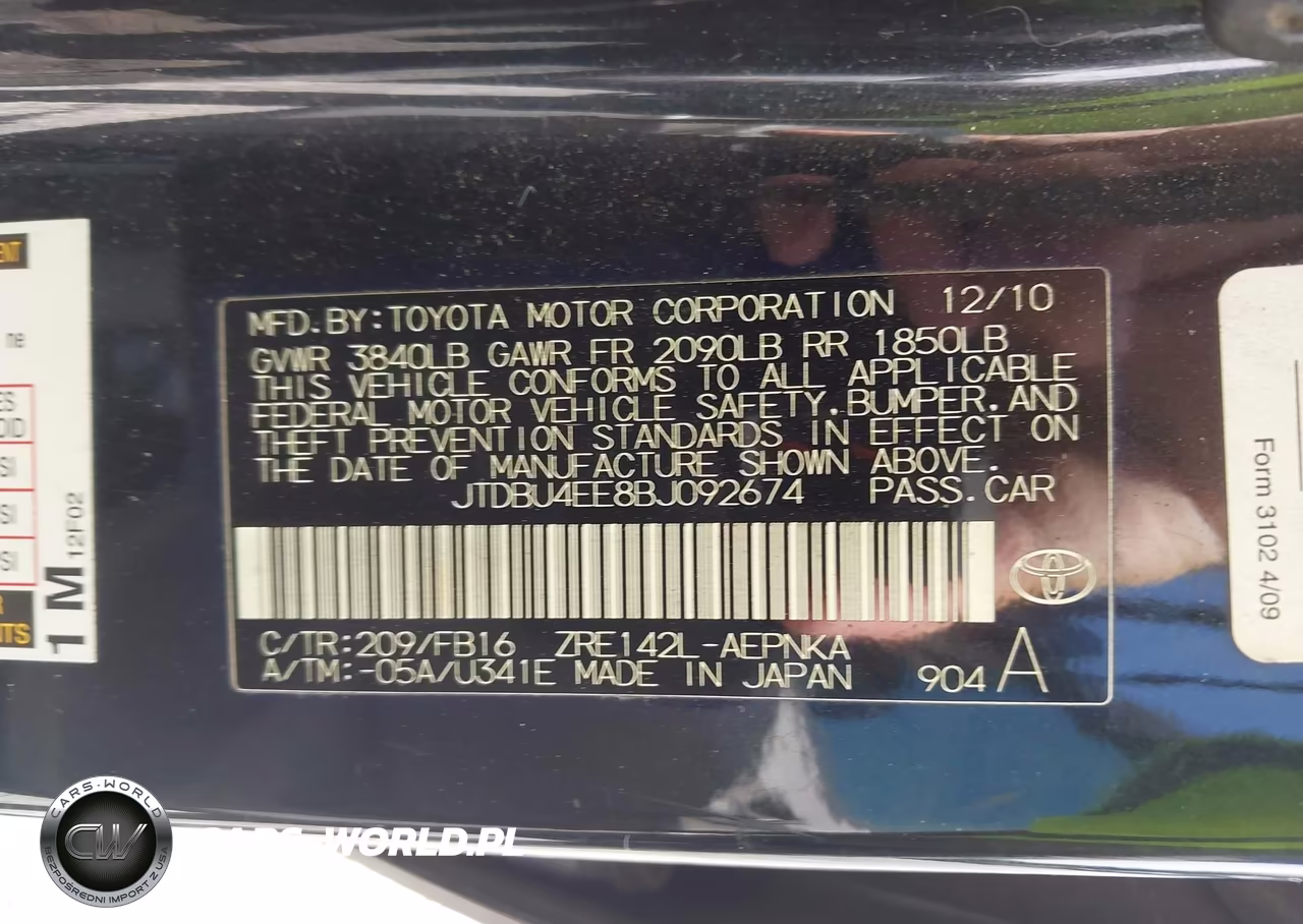 2011 Toyota Corolla Le VIN:JTDBU4EE8BJ092674 - 9