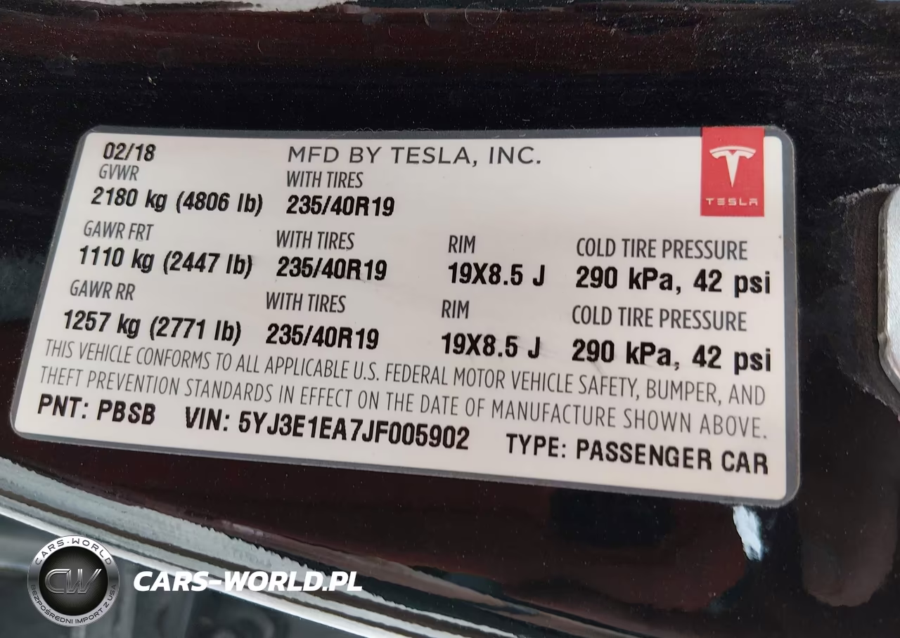 2018 Tesla Model 3 Long Range-Mid Range VIN:5YJ3E1EA7JF005902 - 8