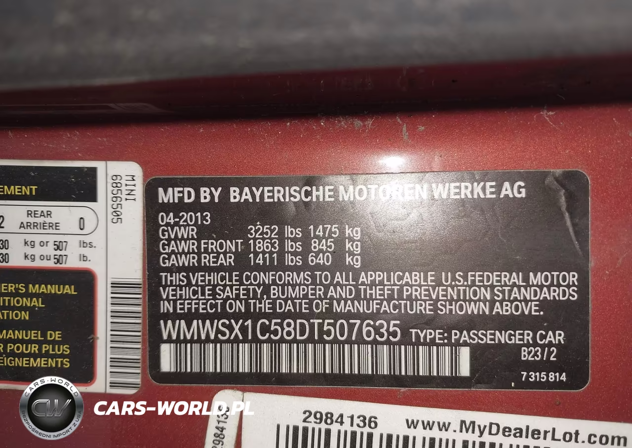 2013 Mini Coupe Cooper VIN:WMWSX1C58DT507635 - 9