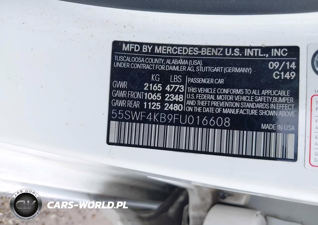 2015 Mercedes-Benz C 300 4Matic VIN:55SWF4KB9FU016608 - 9