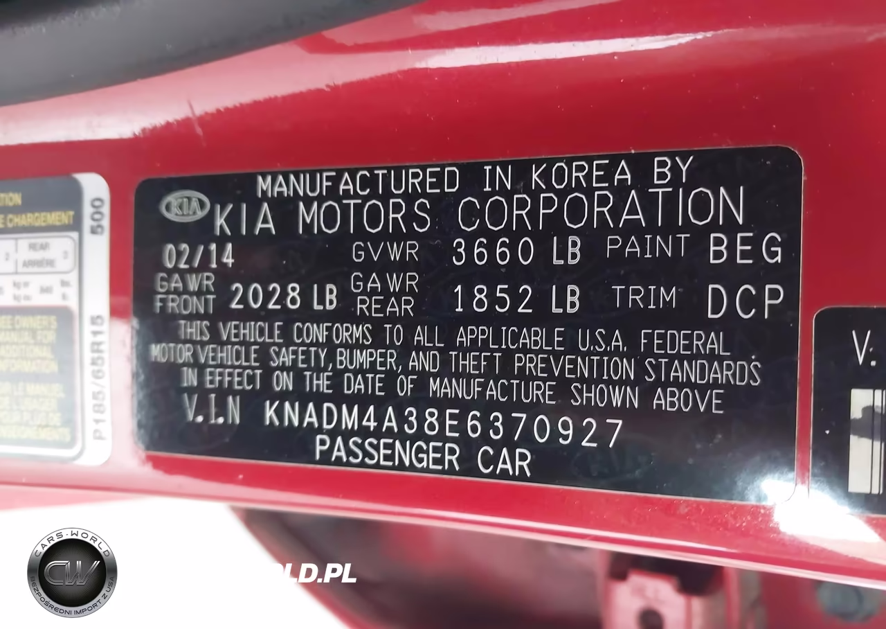2014 Kia Rio Lx VIN:KNADM4A38E6370927 - 9