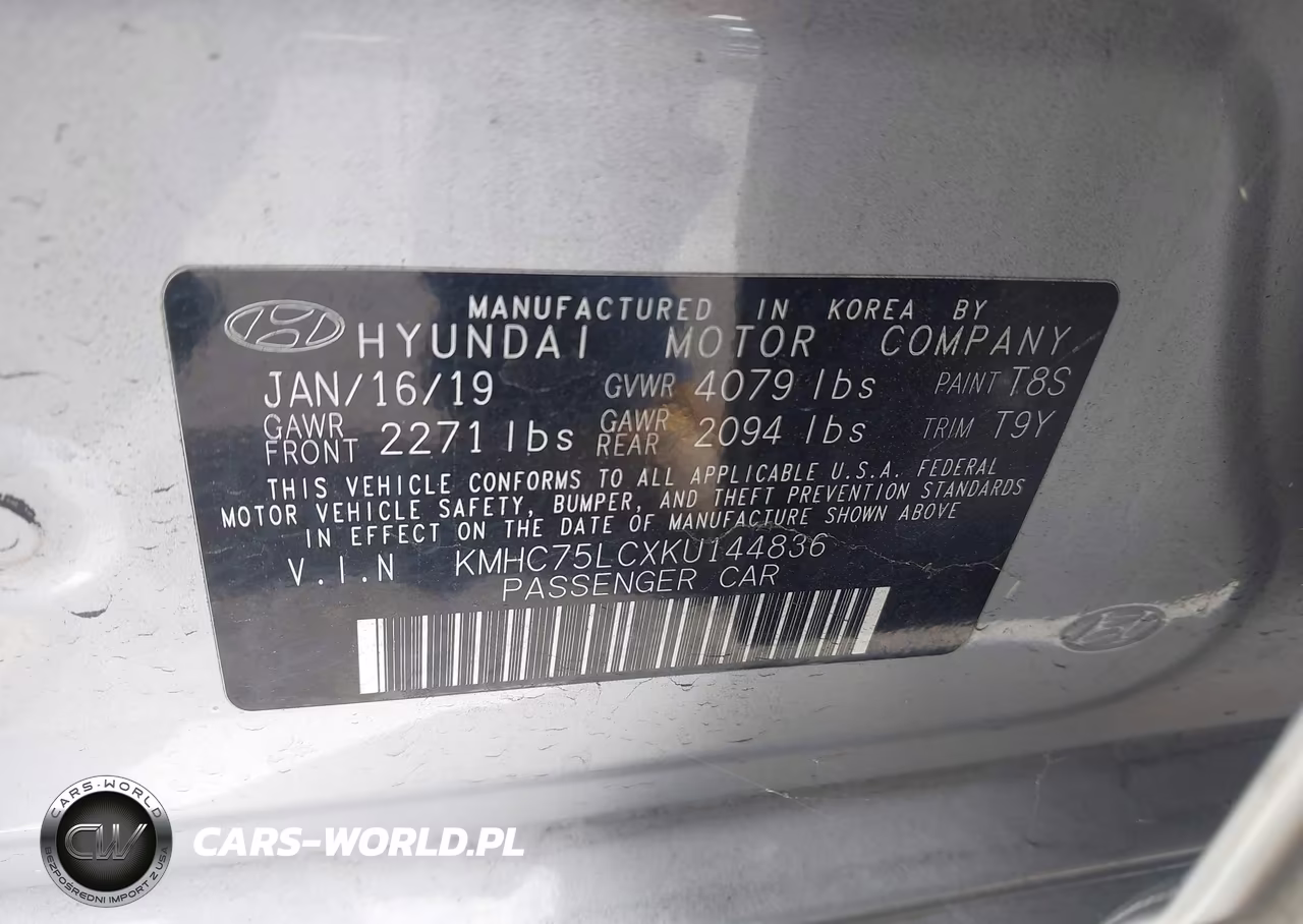 2019 Hyundai Ioniq Hybrid Sel VIN:KMHC75LCXKU144836 - 9