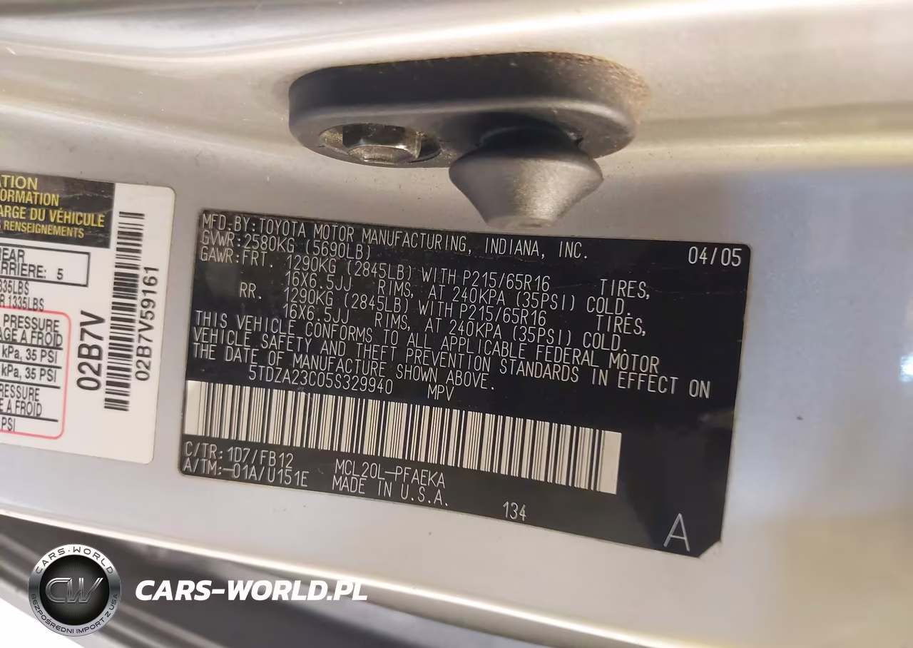 2005 Toyota Sienna Le VIN:5TDZA23C05S329940 - 9