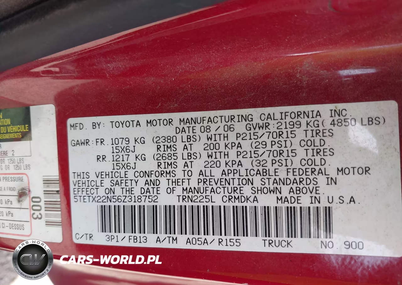 2006 Toyota Tacoma VIN:5TETX22N56Z318752 - 9
