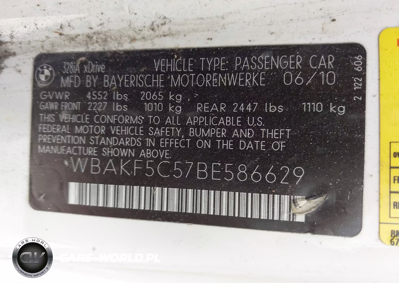 2011 BMW 328I xDrive VIN:WBAKF5C57BE586629 - 9