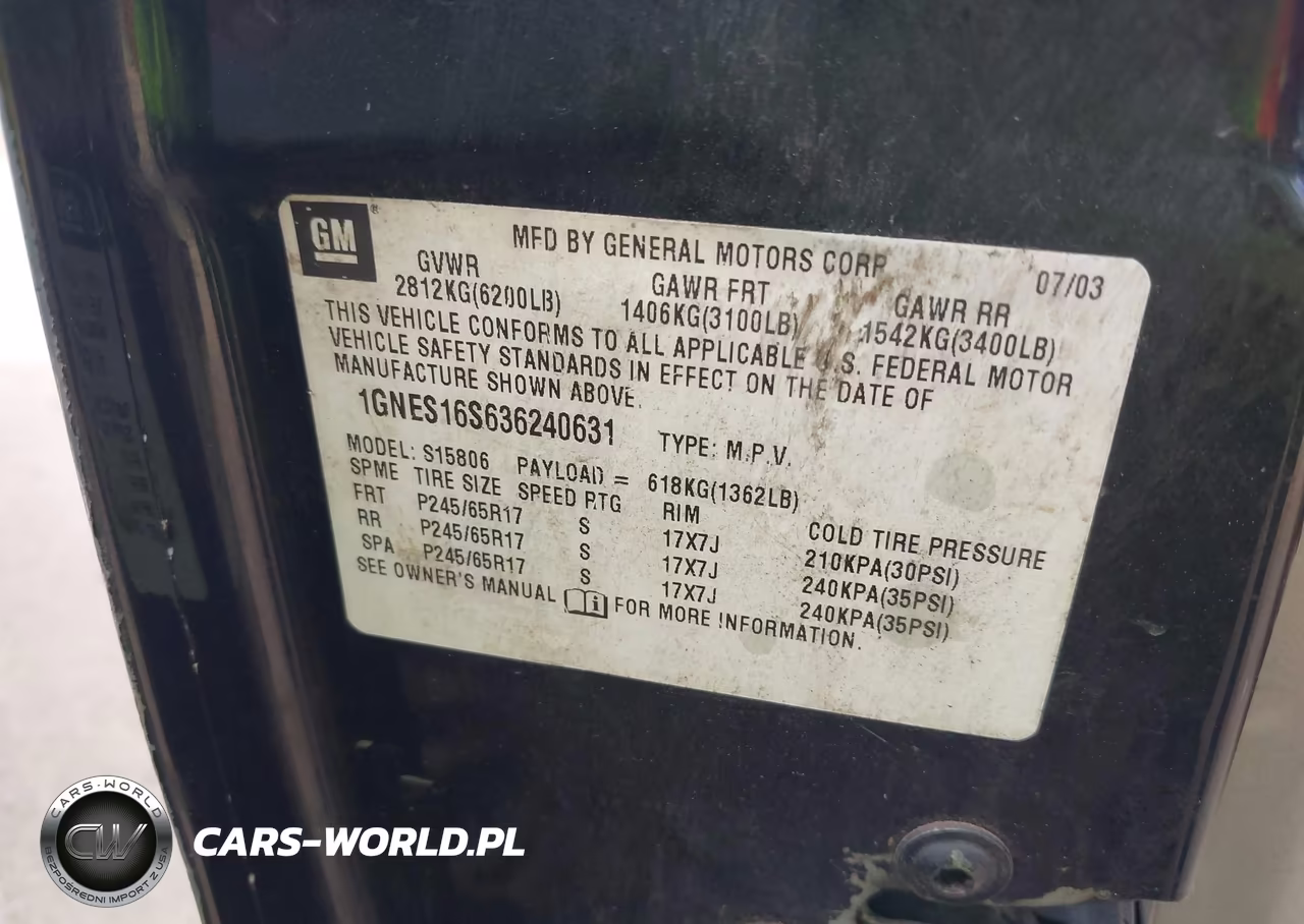 2003 Chevrolet Trailblazer Ext Ls VIN:1GNES16S636240631 - 9