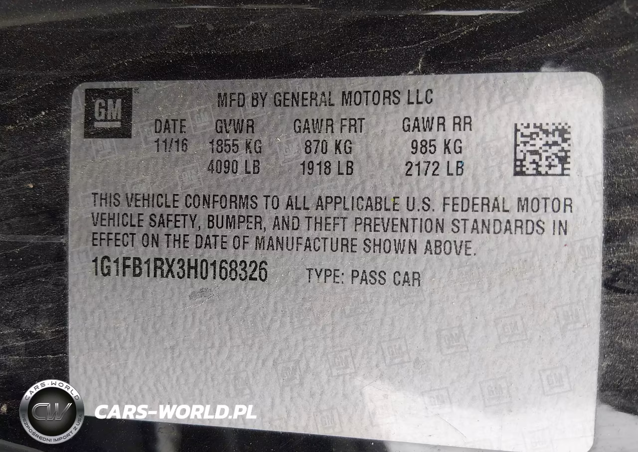 2017 Chevrolet Camaro 1Lt VIN:1G1FB1RX3H0168326 - 9