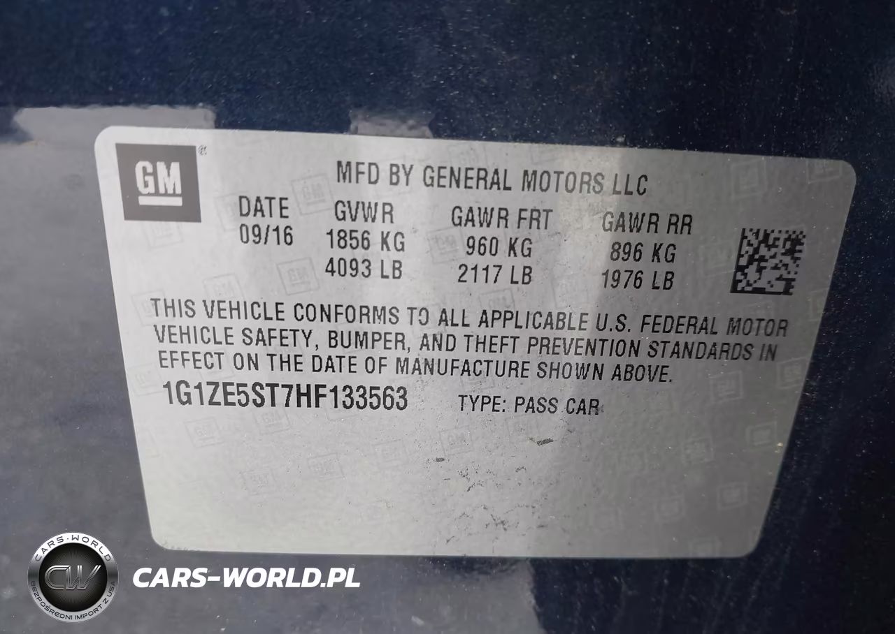 2017 Chevrolet Malibu 1Lt VIN:1G1ZE5ST7HF133563 - 9