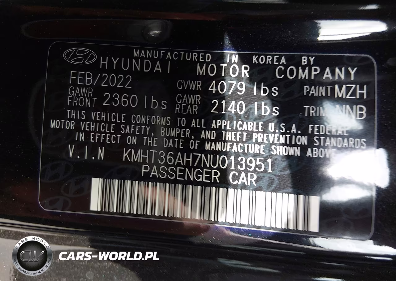 2022 Hyundai Veloster N VIN:KMHT36AH7NU013951 - 9