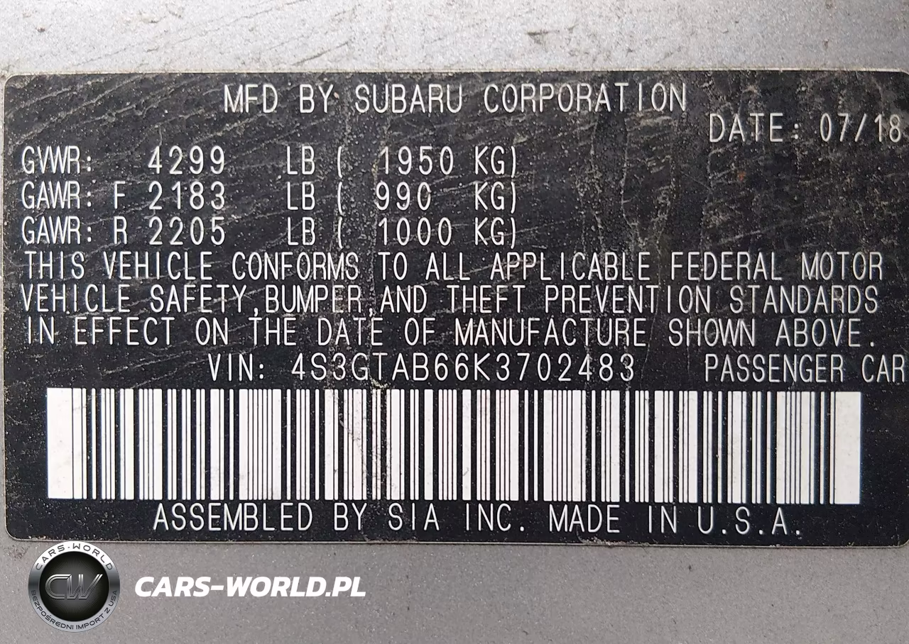 2019 Subaru Impreza 2.0I VIN:4S3GTAB66K3702483 - 9