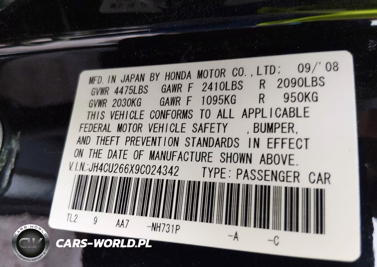 2009 Acura Tsx VIN:JH4CU266X9C024342 - 9