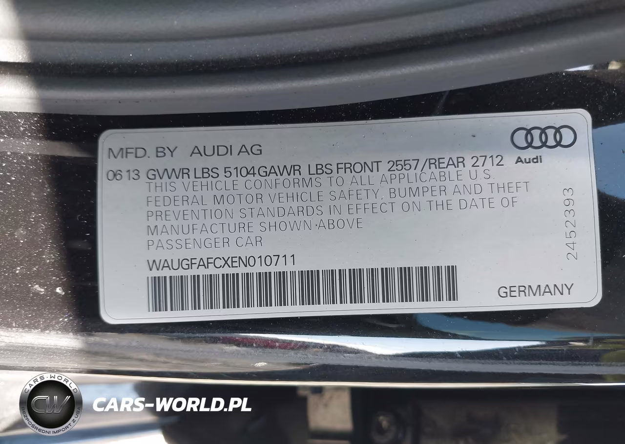 2014 Audi A6 2.0T Premium VIN:WAUGFAFCXEN010711 - 9