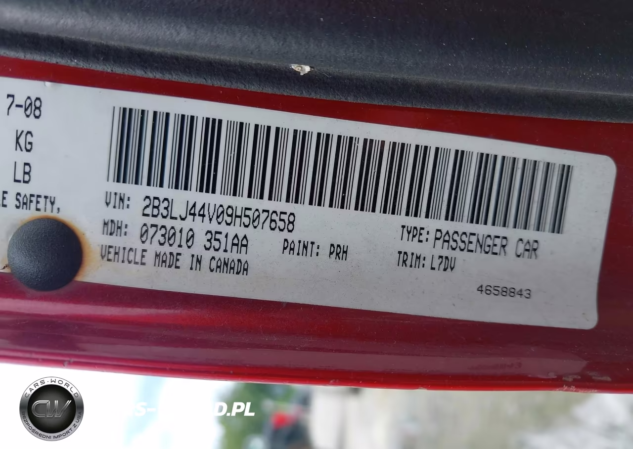 2009 Dodge Challenger Se VIN:2B3LJ44V09H507658 - 9
