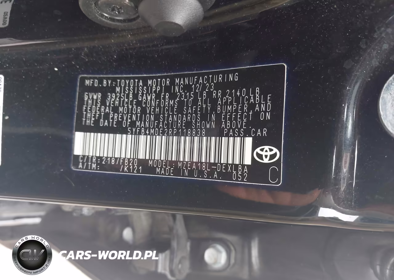 2024 Toyota Corolla Le VIN:5YFB4MDE2RP118838 - 9