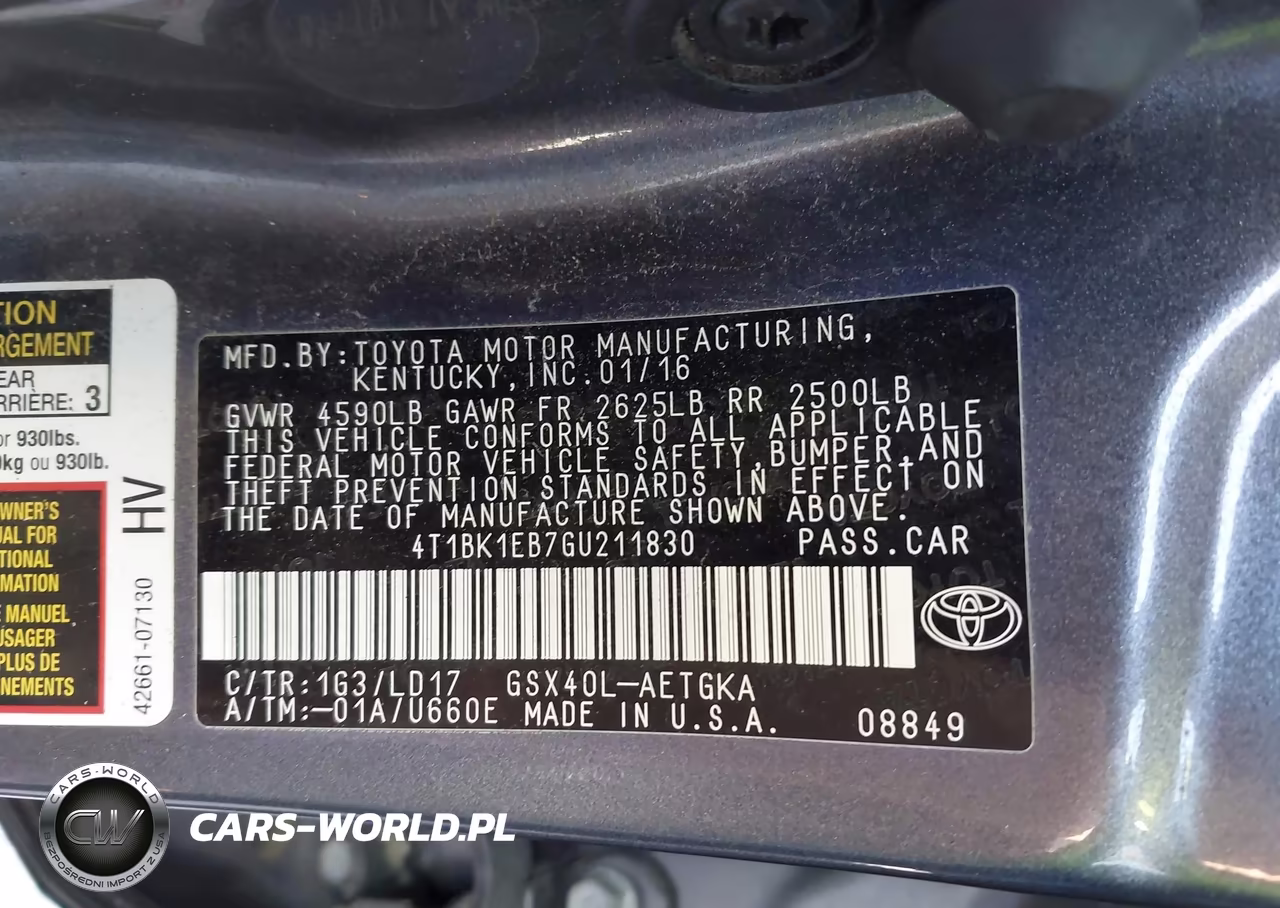 2016 Toyota Avalon Xle VIN:4T1BK1EB7GU211830 - 9