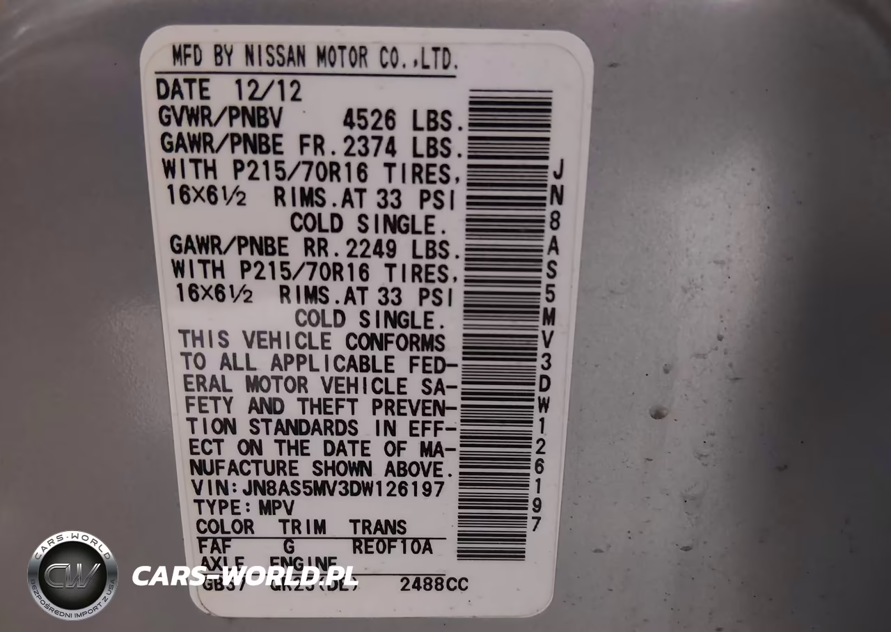 2013 Nissan Rogue S VIN:JN8AS5MV3DW126197 - 9