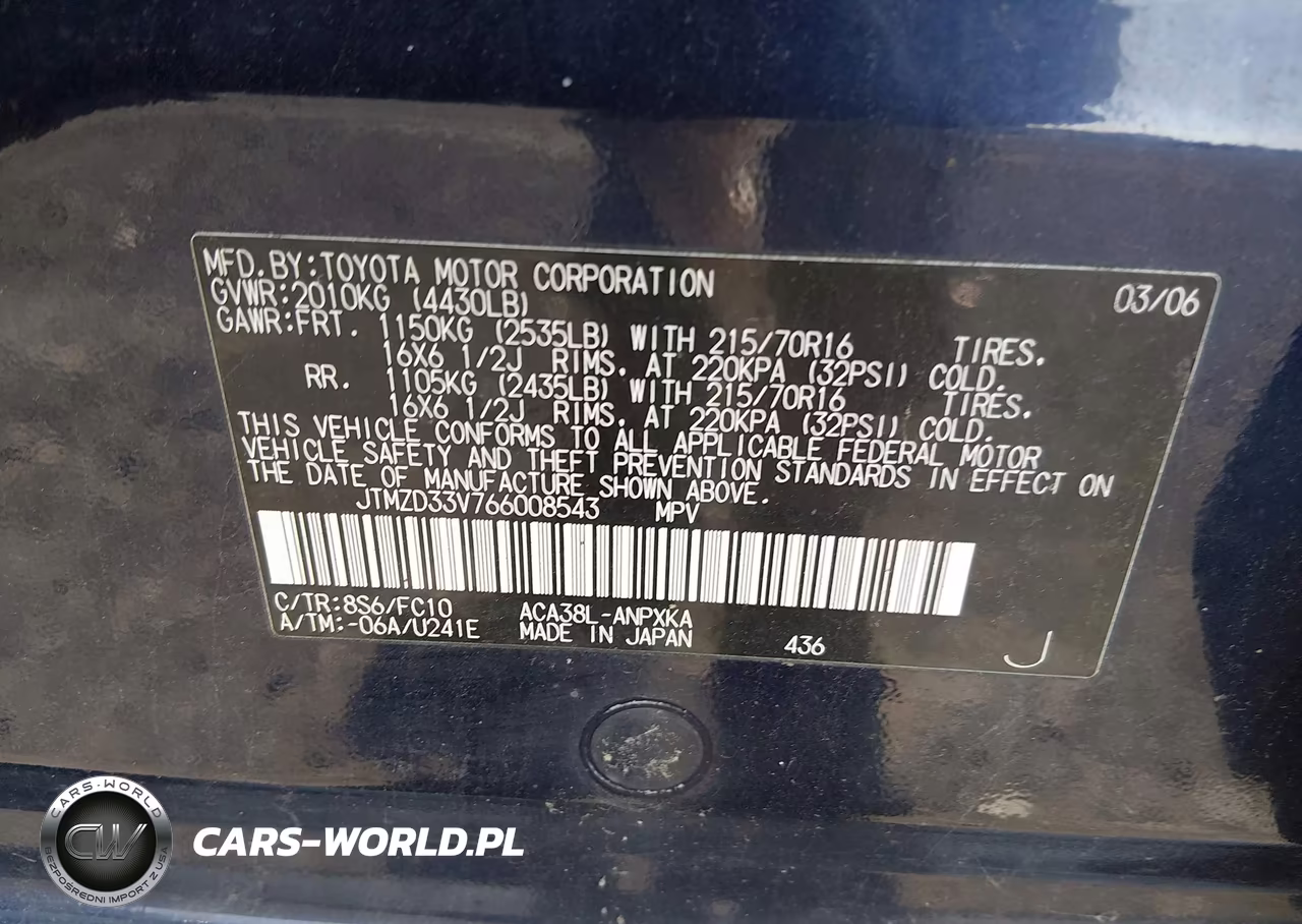 2006 Toyota Rav4 VIN:JTMZD33V766008543 - 9