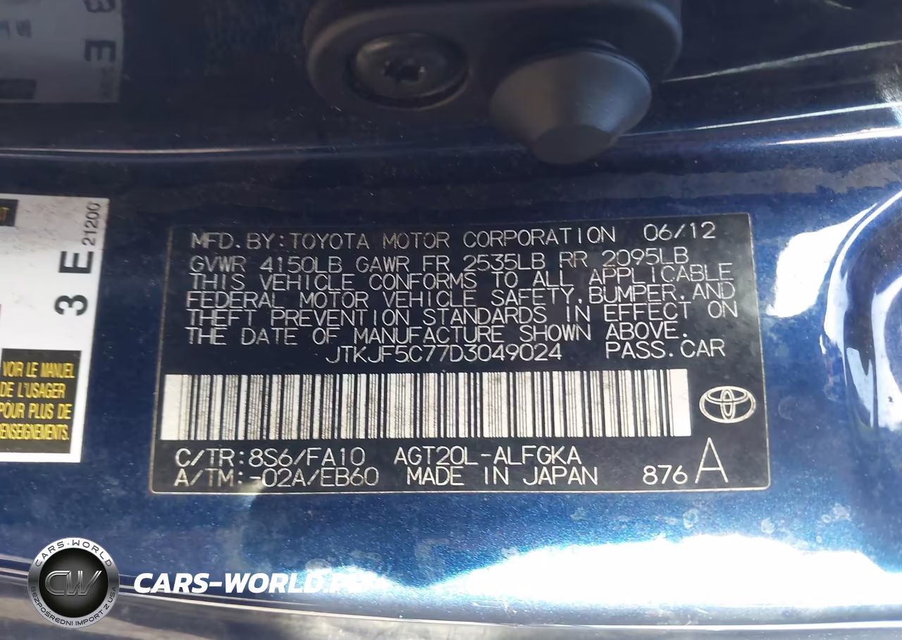 2013 Scion Tc VIN:JTKJF5C77D3049024 - 9