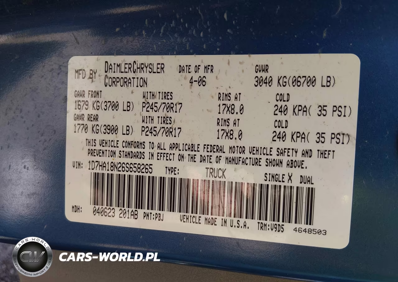 2006 Dodge Ram 1500 Slt VIN:1D7HA18N26S658265 - 9