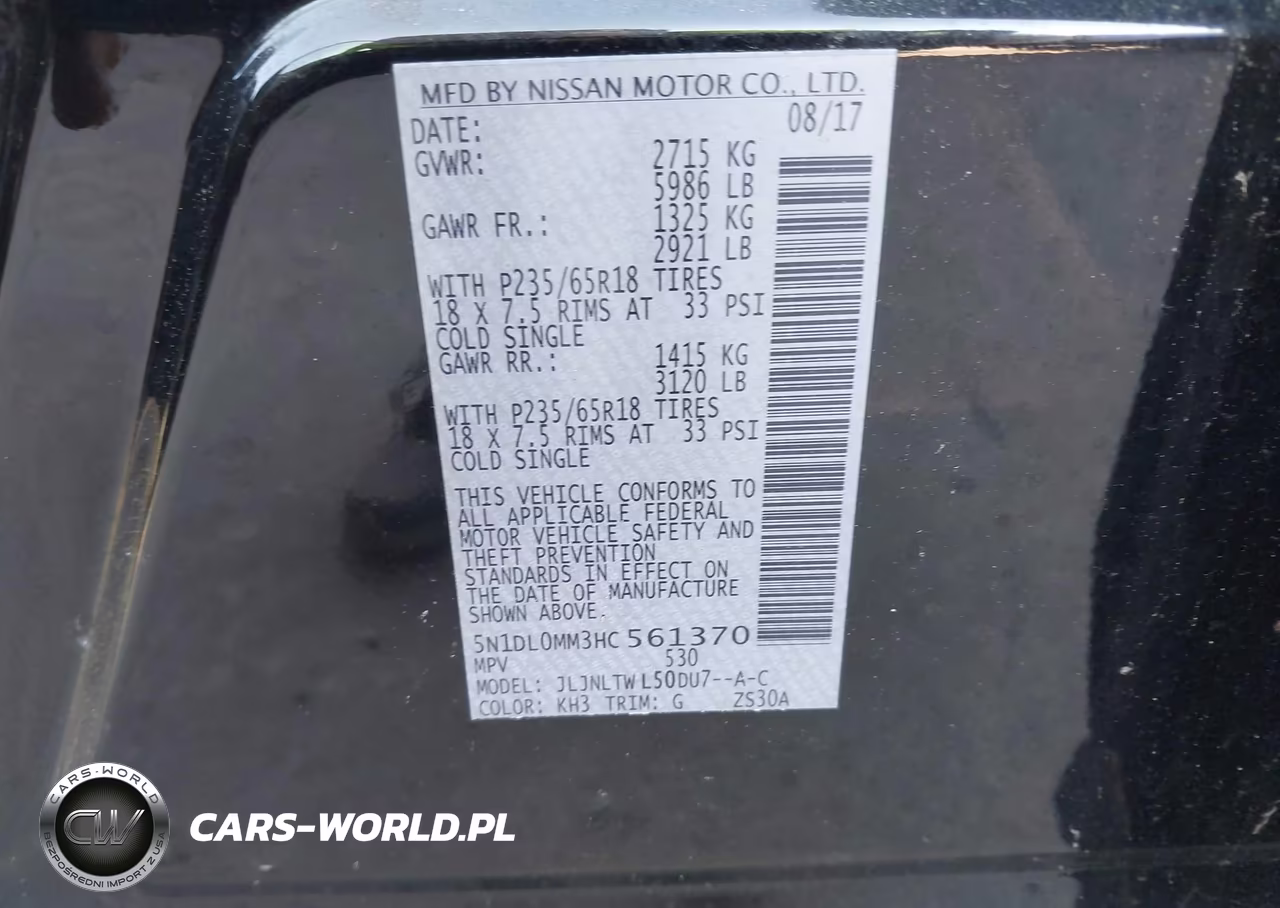 2017 Infiniti Qx60 VIN:5N1DL0MM3HC561370 - 9