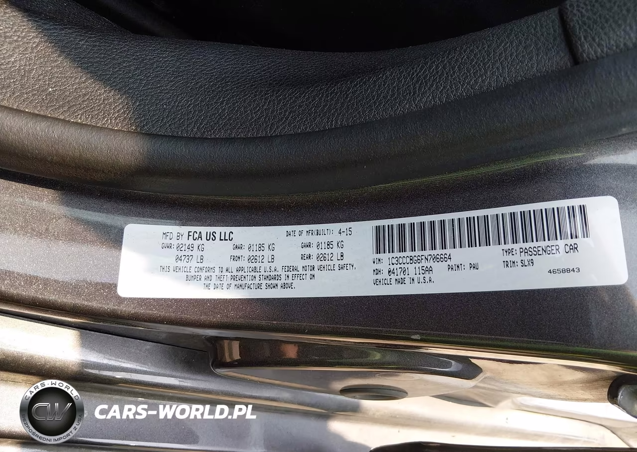 2015 Chrysler 200 S VIN:1C3CCCBG6FN706664 - 9