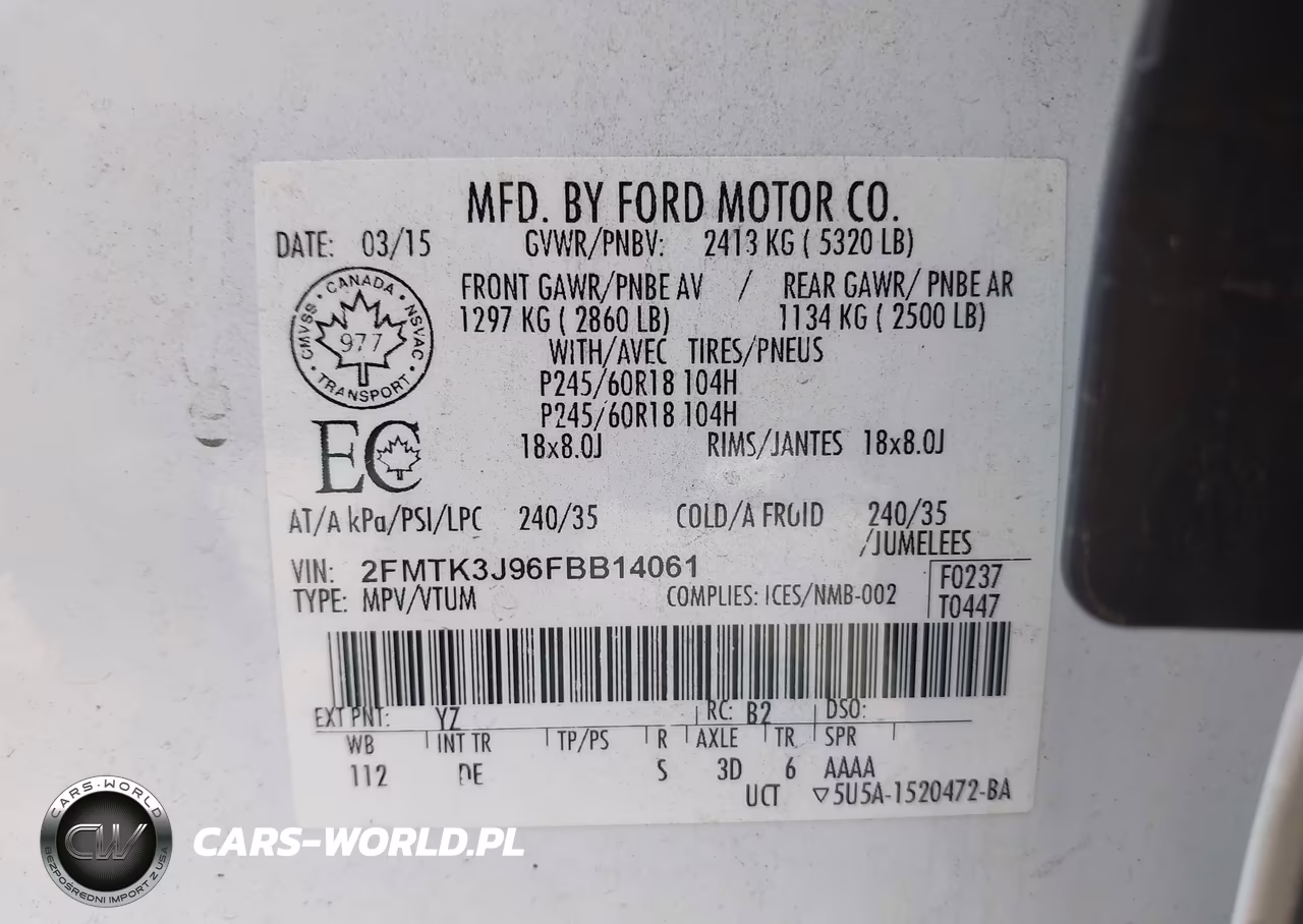 2015 Ford Edge Sel VIN:2FMTK3J96FBB14061 - 9